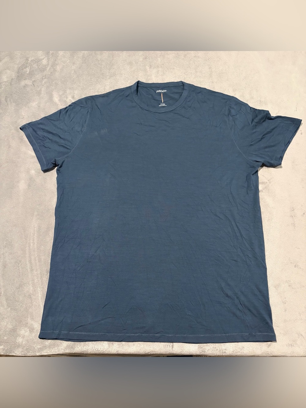 Proof Huckberry Merino Tee Shirt Mens XL Navy Blue Short Sleeve Crew Neck